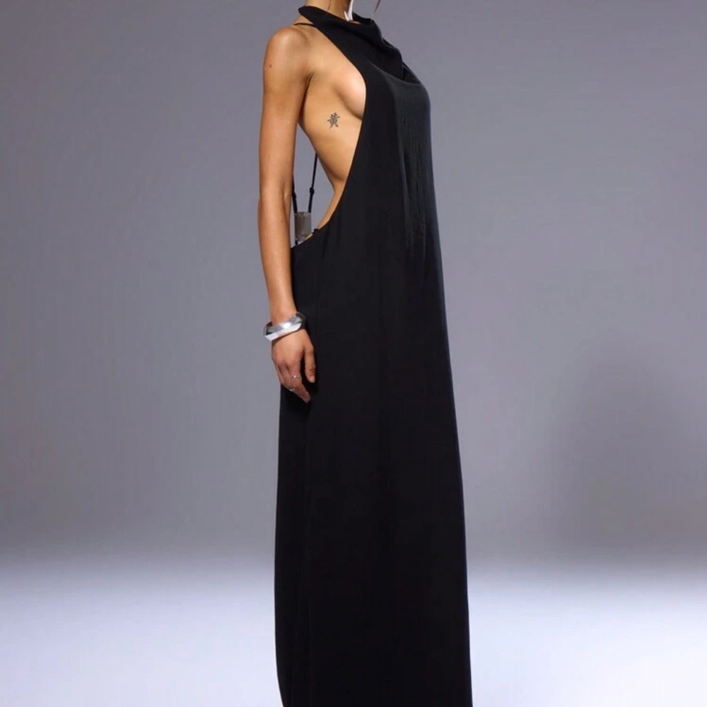 Black dress boho style